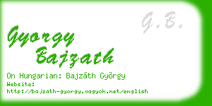 gyorgy bajzath business card