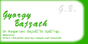 gyorgy bajzath business card